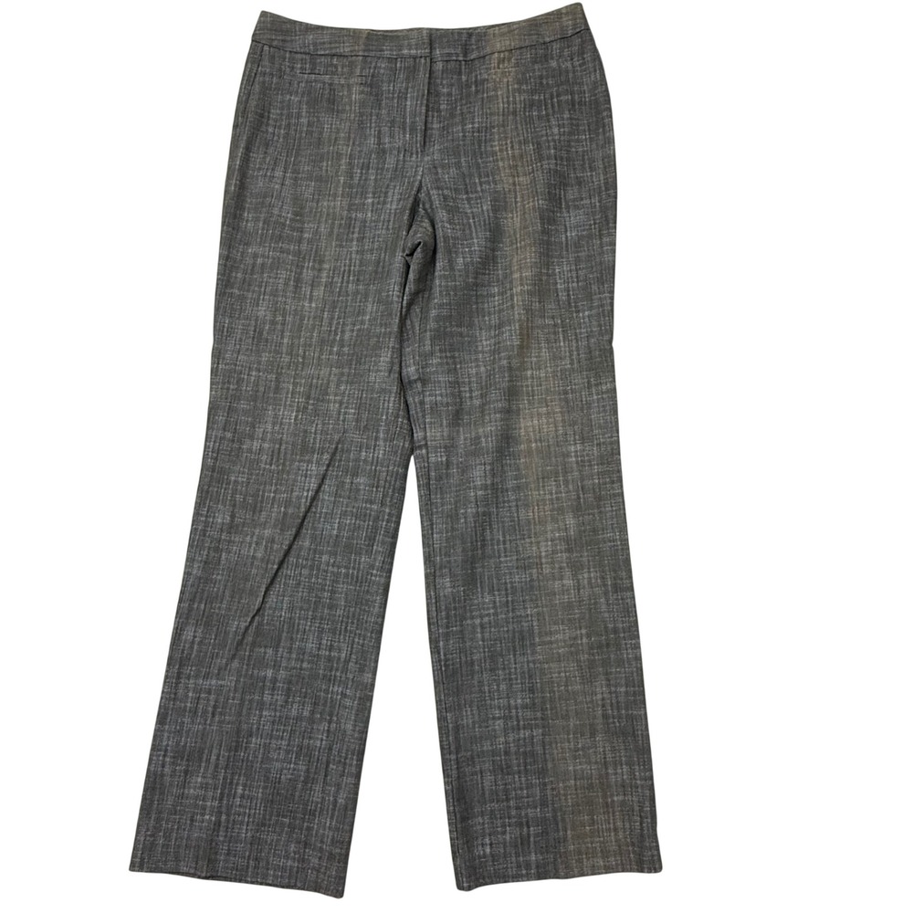 Larry Levine Stretch Womens Dress Pants Charcoal Gray Straight Leg Size 12